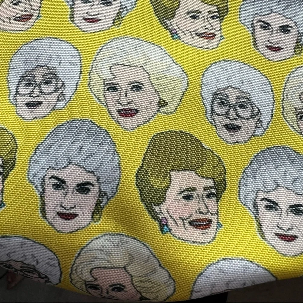 Golden Girls Makeup pouch yellow top zip size small